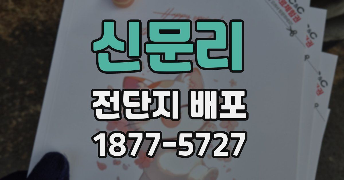 신문리 전단지 배포