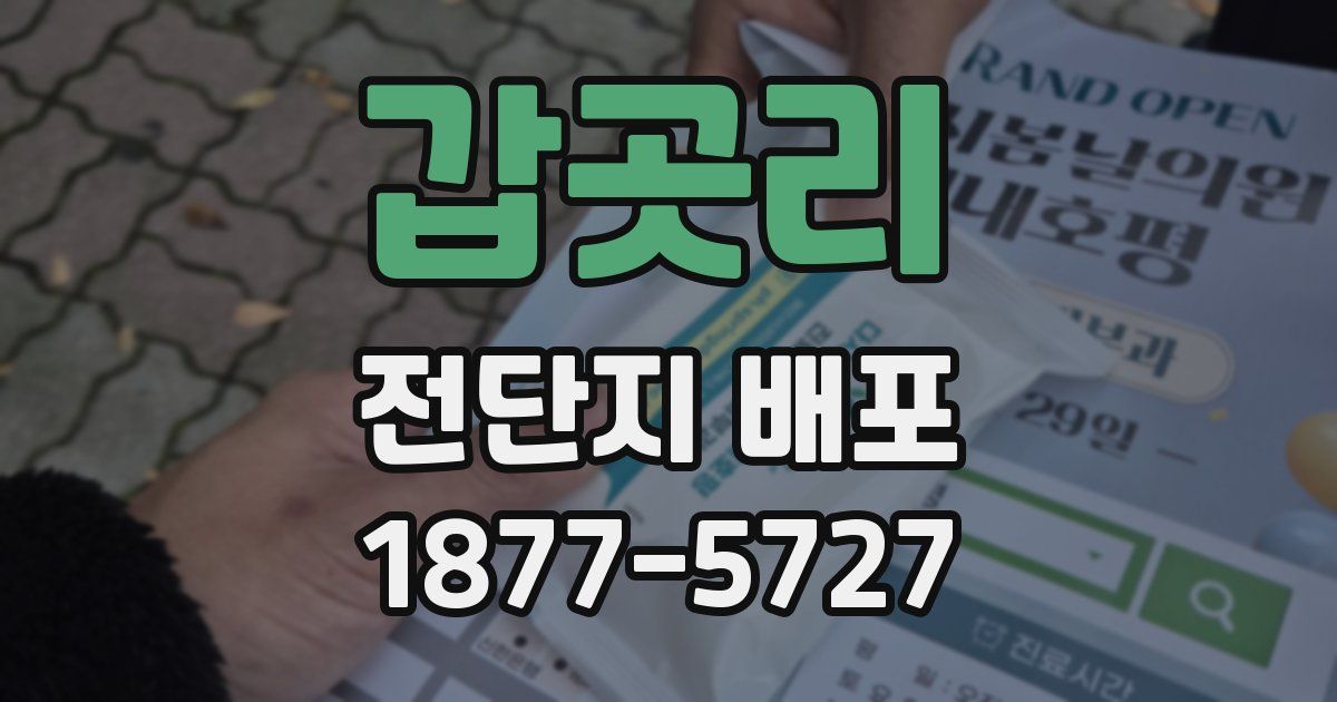 갑곳리 전단지 배포