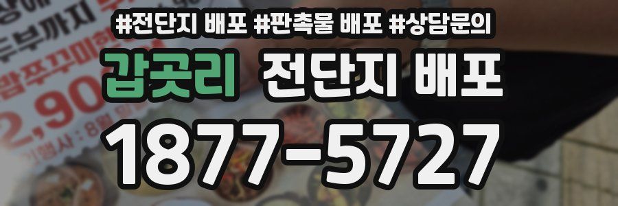갑곳리 전단지 배포