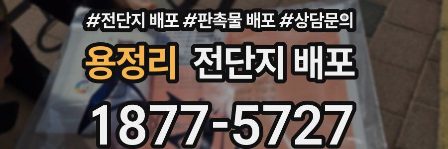 용정리 전단지 배포