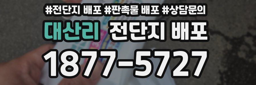 대산리 전단지 배포