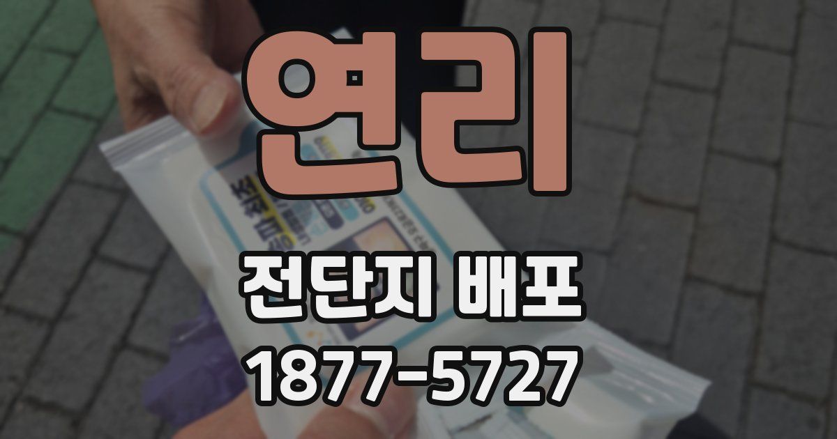 연리 전단지 배포
