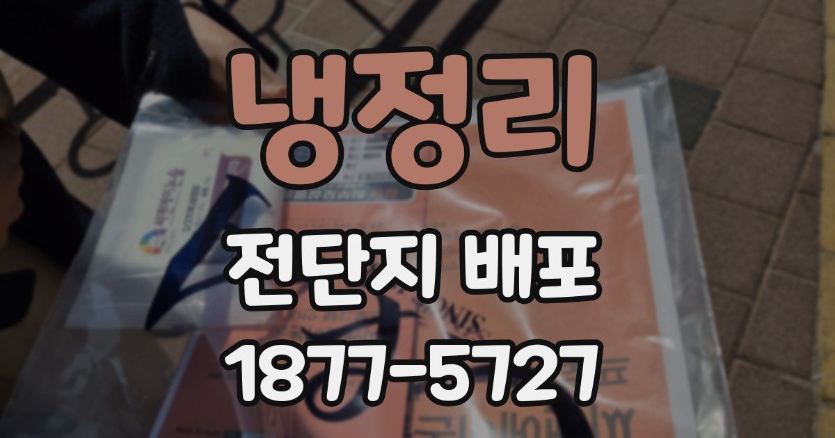 냉정리 전단지 배포