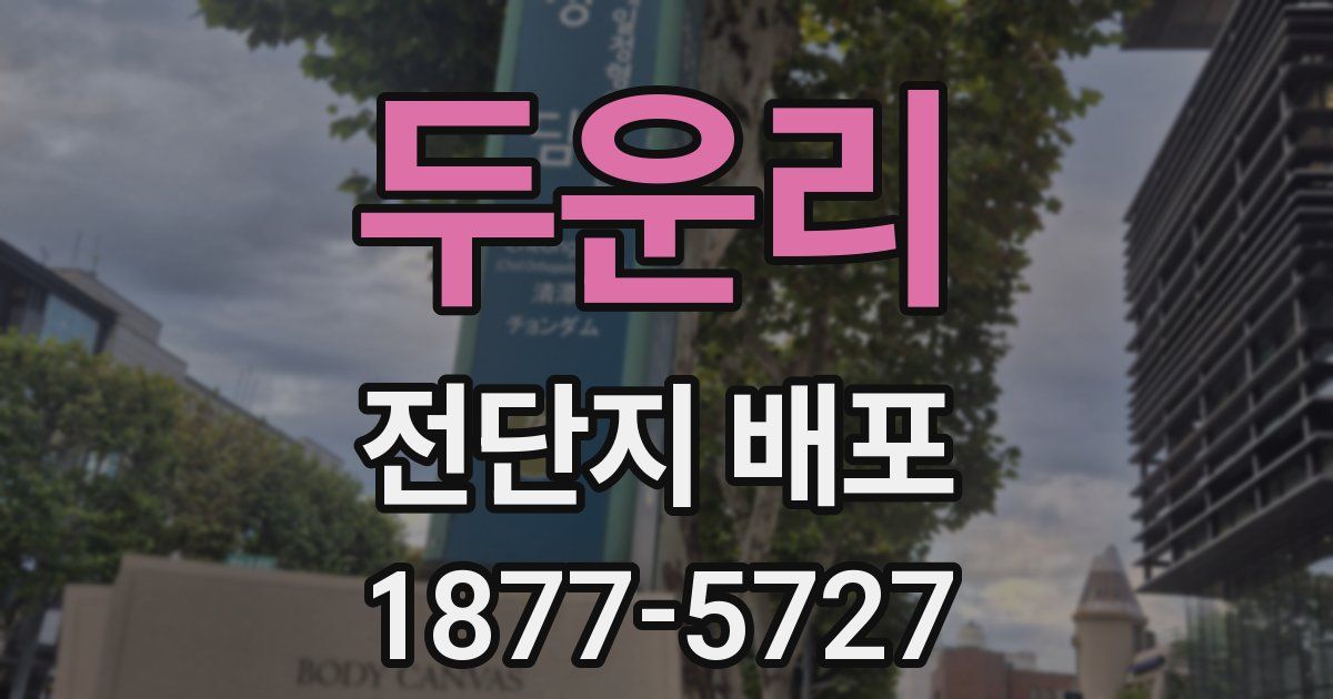 두운리 전단지 배포
