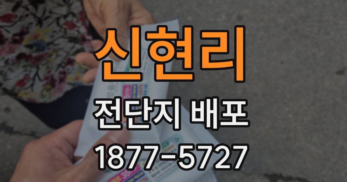 신현리 전단지 배포
