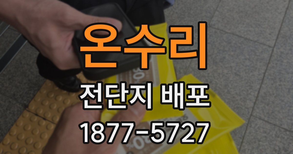 온수리 전단지 배포