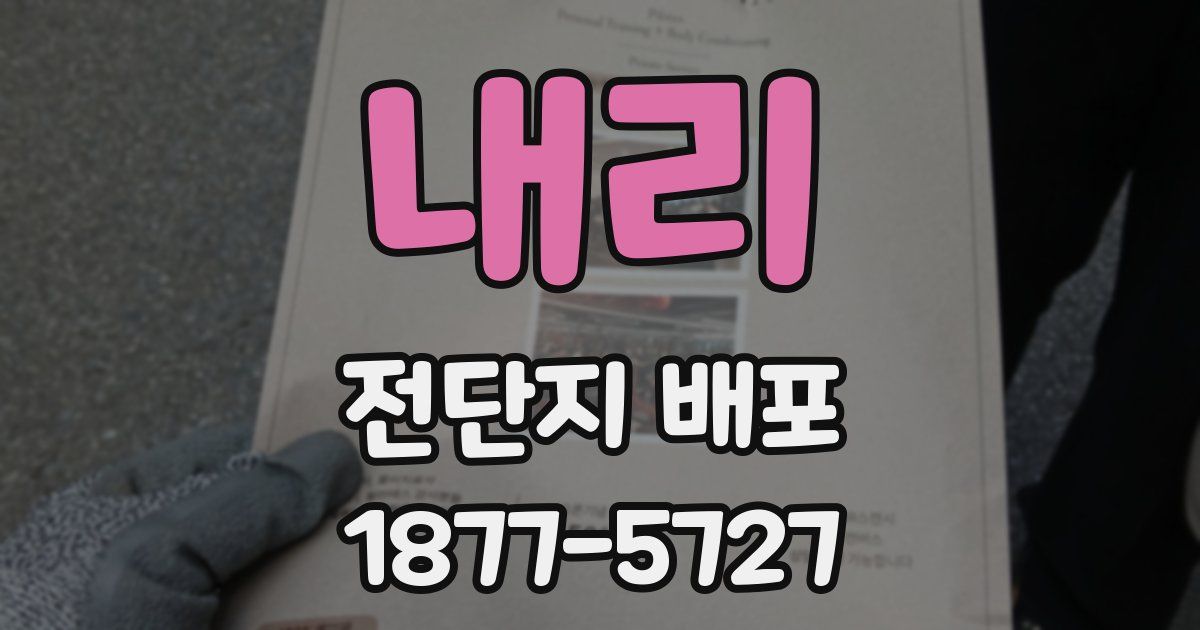 내리 전단지 배포