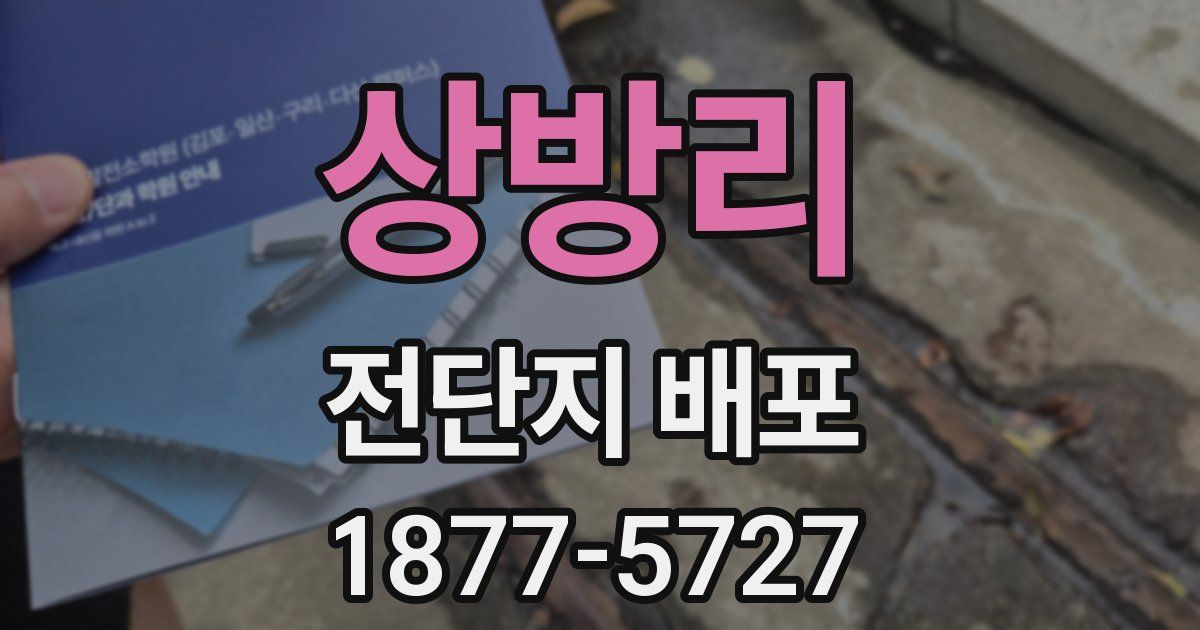 상방리 전단지 배포