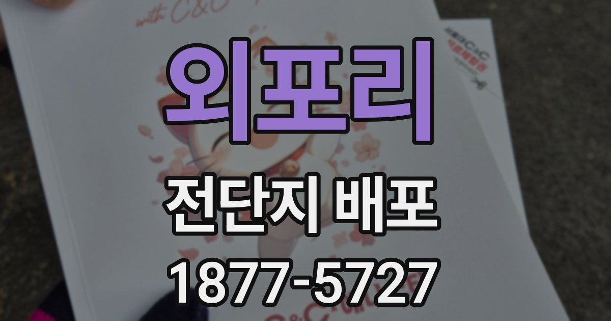외포리 전단지 배포