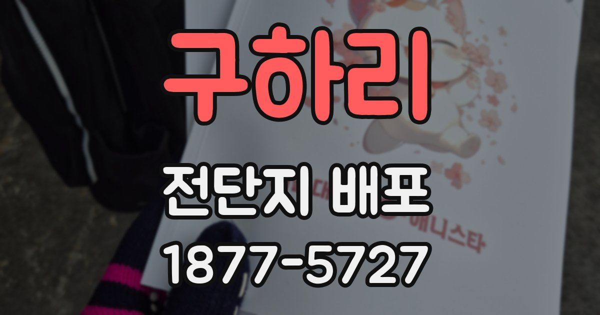 구하리 전단지 배포