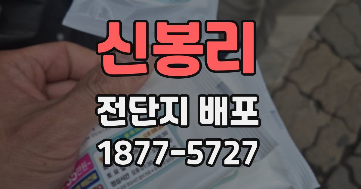신봉리 전단지 배포