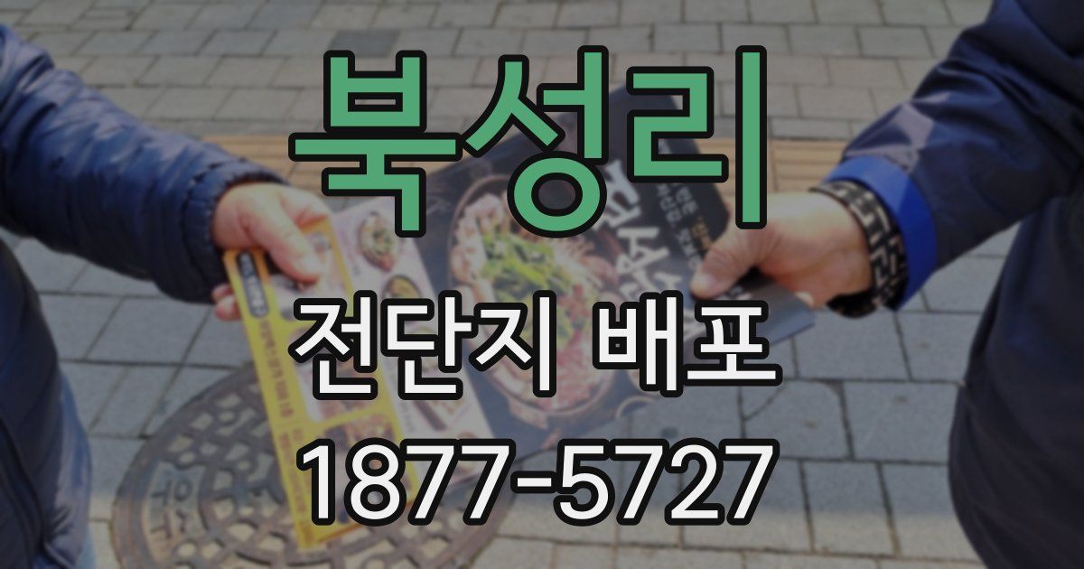 북성리 전단지 배포
