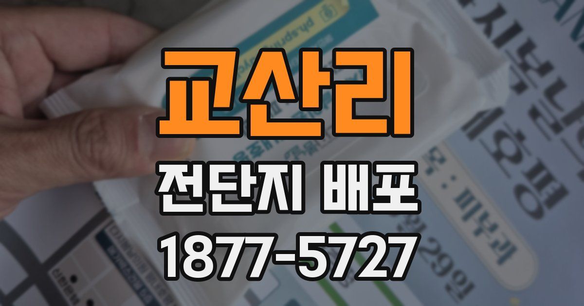 교산리 전단지 배포