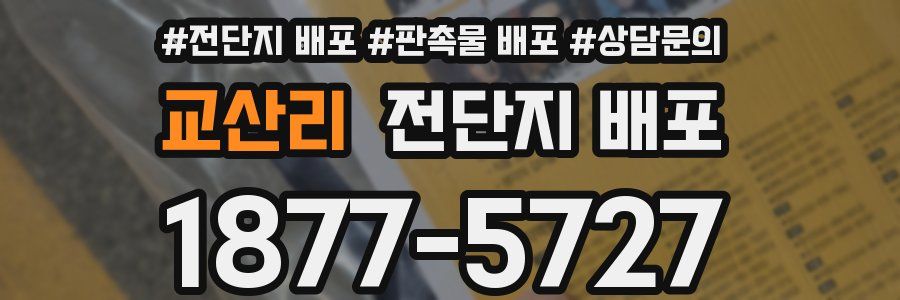 교산리 전단지 배포