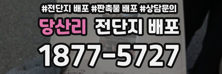 당산리 전단지 배포