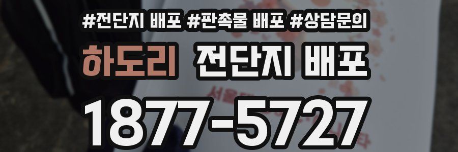 하도리 전단지 배포