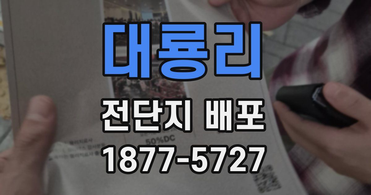 대룡리 전단지 배포