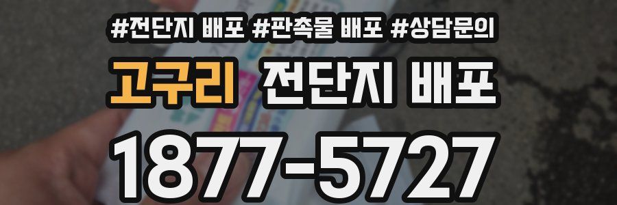 고구리 전단지 배포