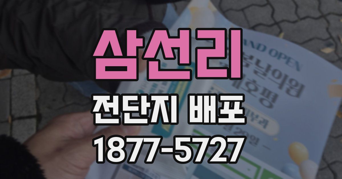 삼선리 전단지 배포