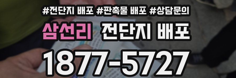 삼선리 전단지 배포