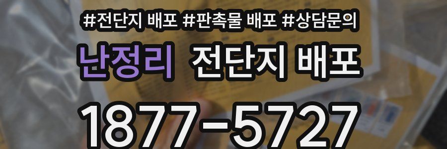 난정리 전단지 배포