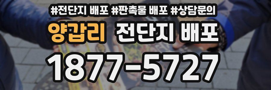 양갑리 전단지 배포