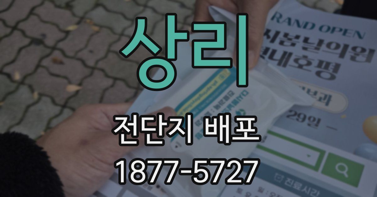 상리 전단지 배포