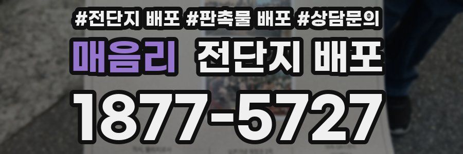 매음리 전단지 배포