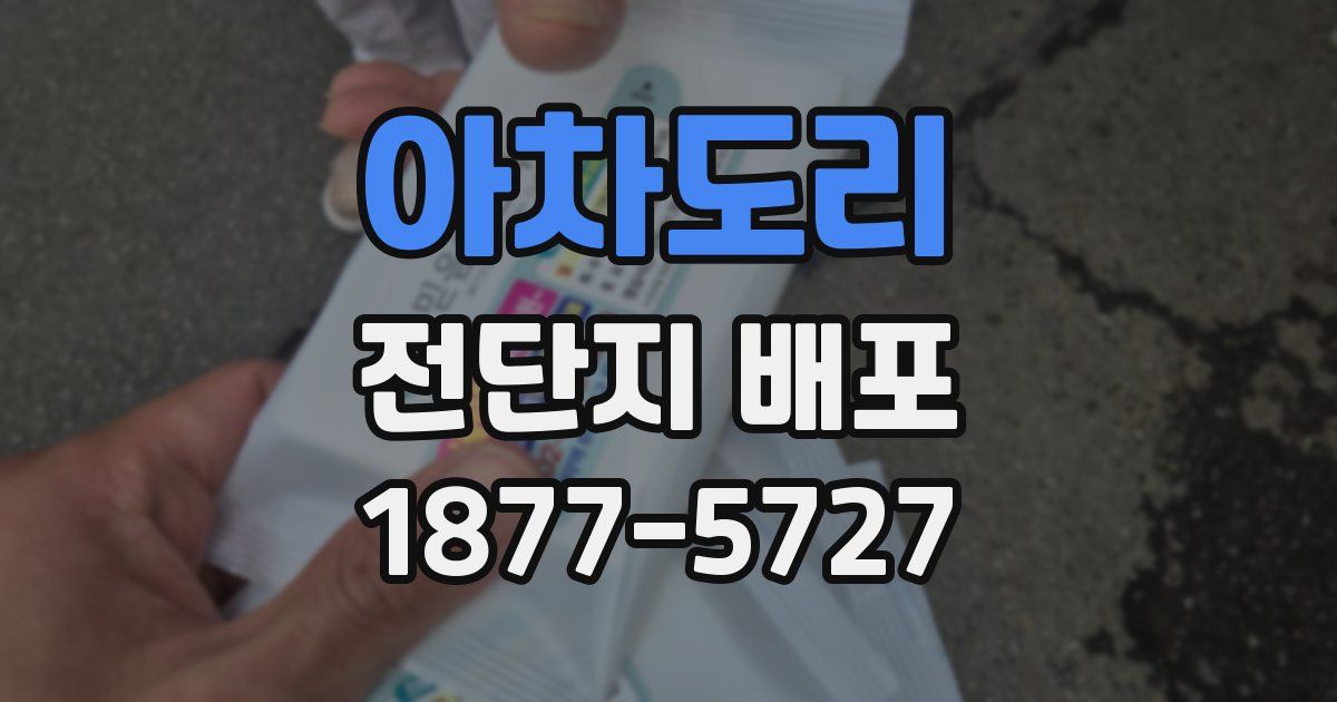 아차도리 전단지 배포
