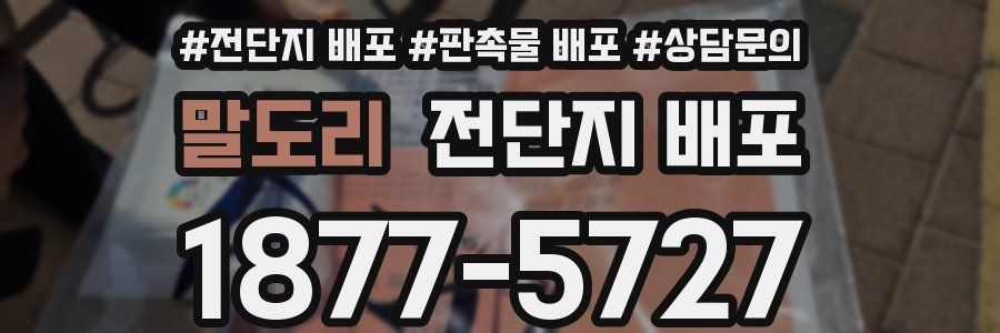 말도리 전단지 배포