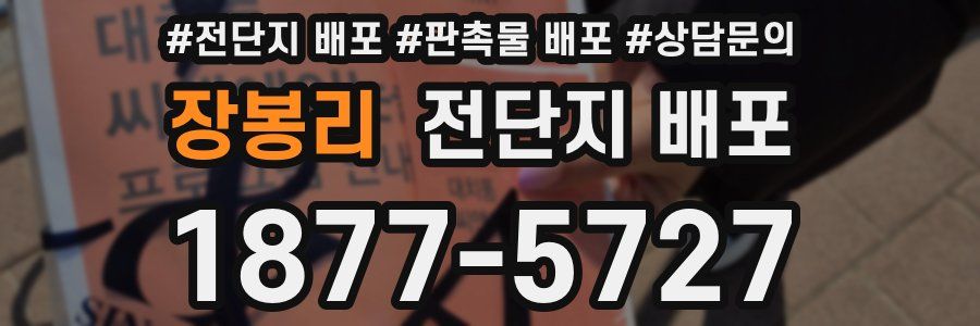 장봉리 전단지 배포