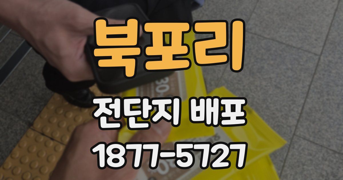북포리 전단지 배포