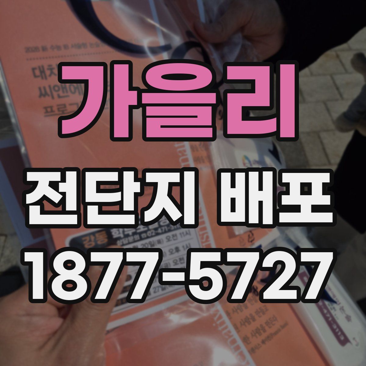 가을리 전단지 배포