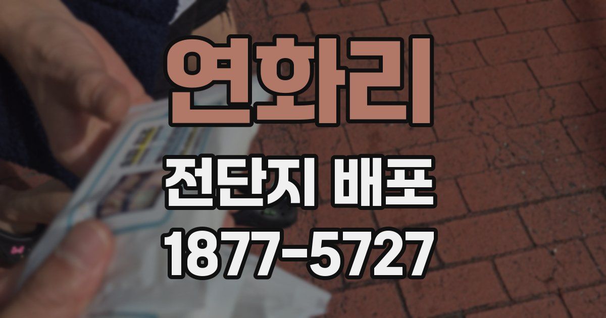 연화리 전단지 배포