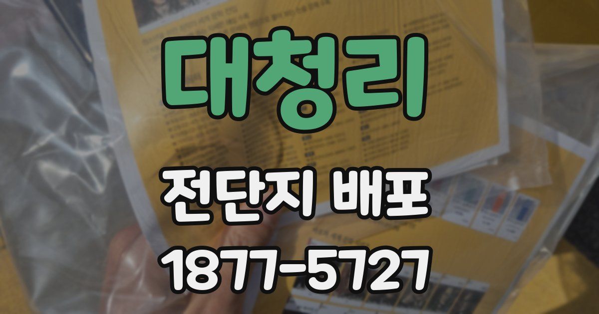 대청리 전단지 배포