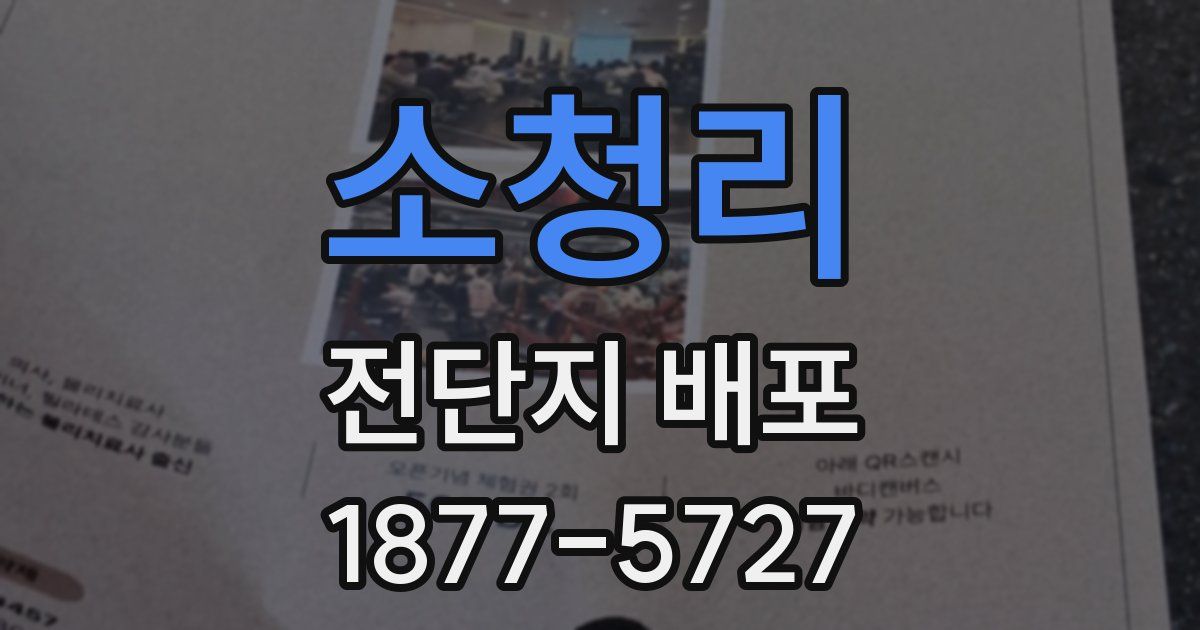 소청리 전단지 배포