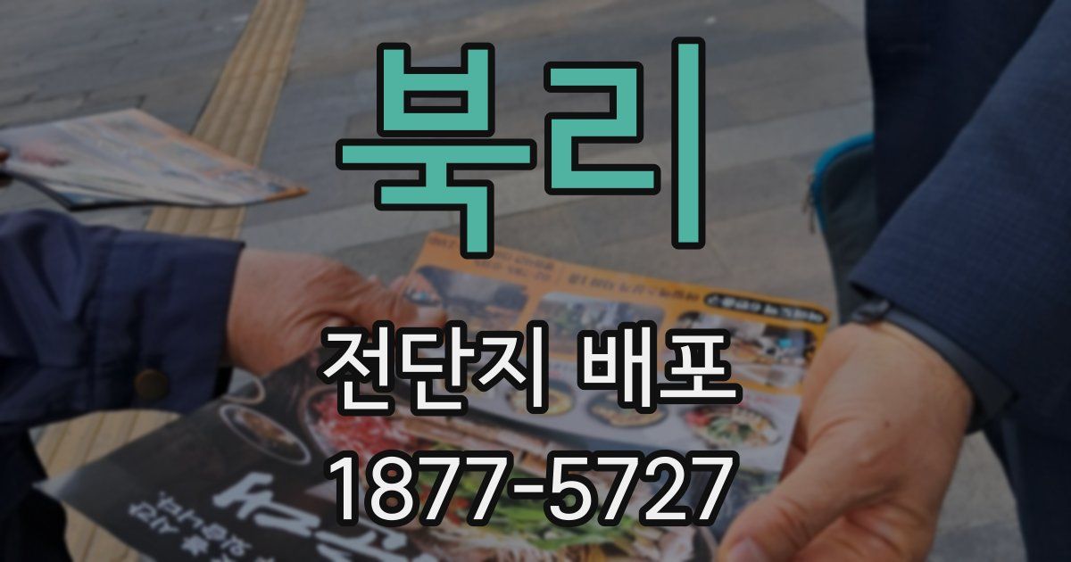 북리 전단지 배포