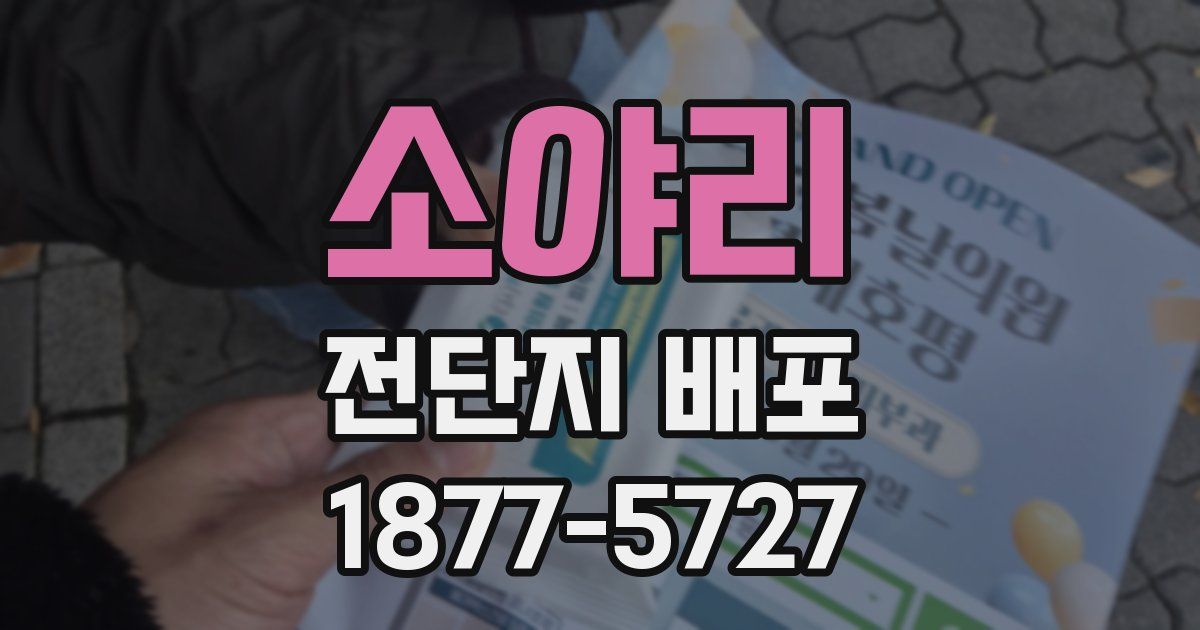소야리 전단지 배포