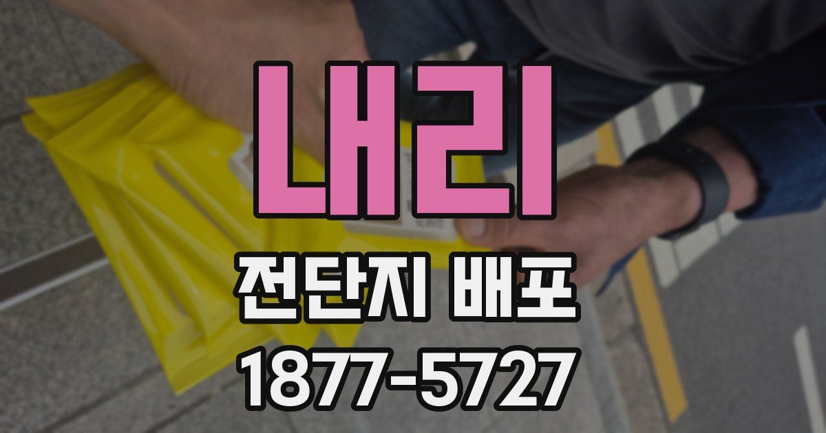 내리 전단지 배포