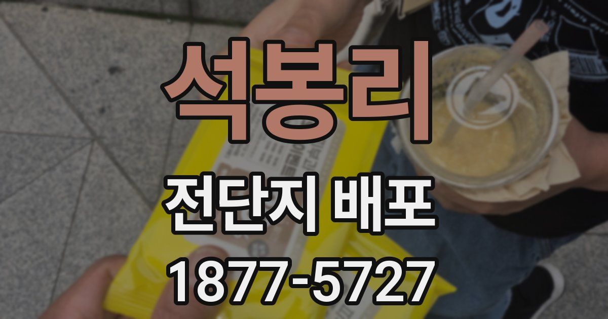 석봉리 전단지 배포