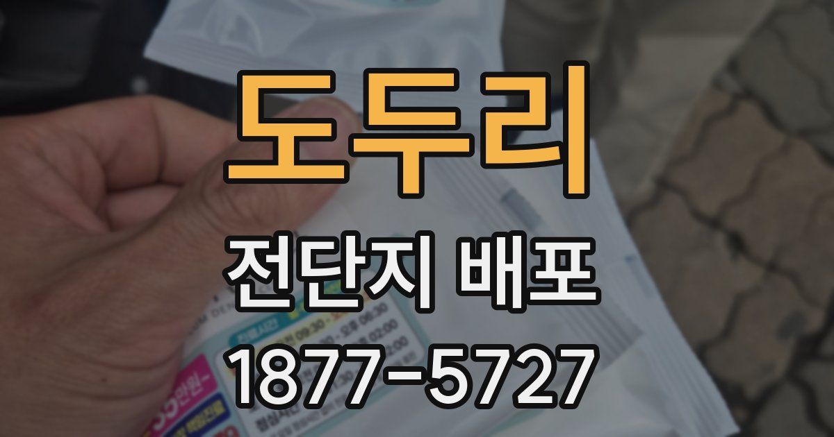 도두리 전단지 배포