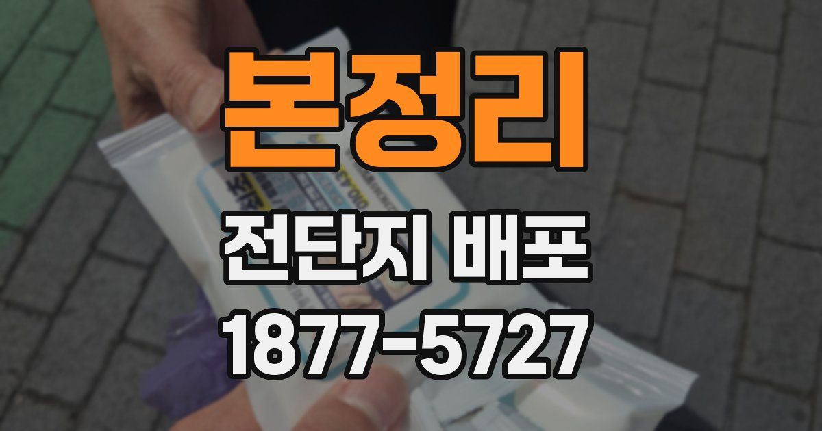 본정리 전단지 배포