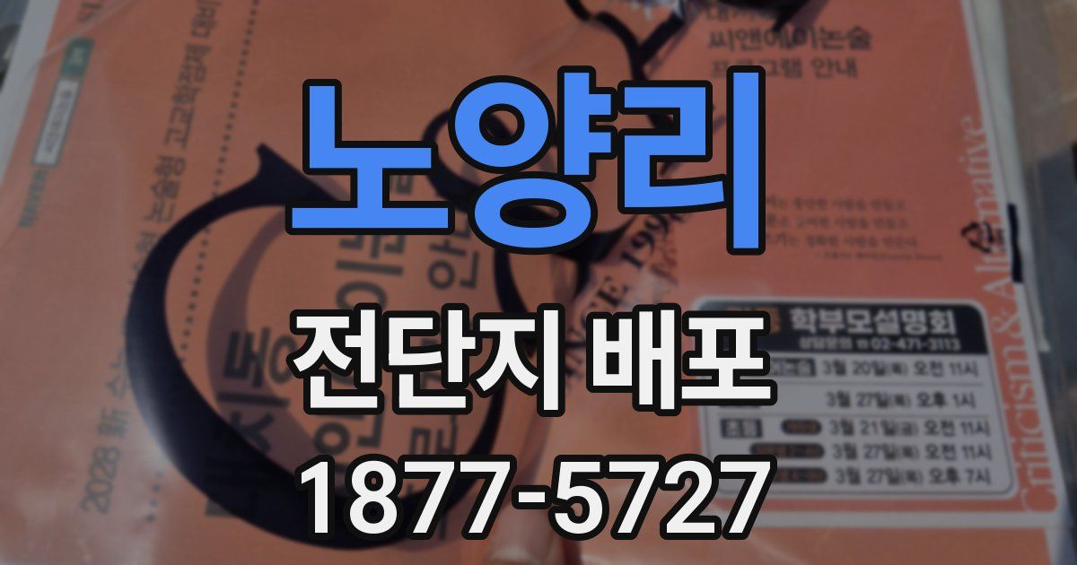 노양리 전단지 배포