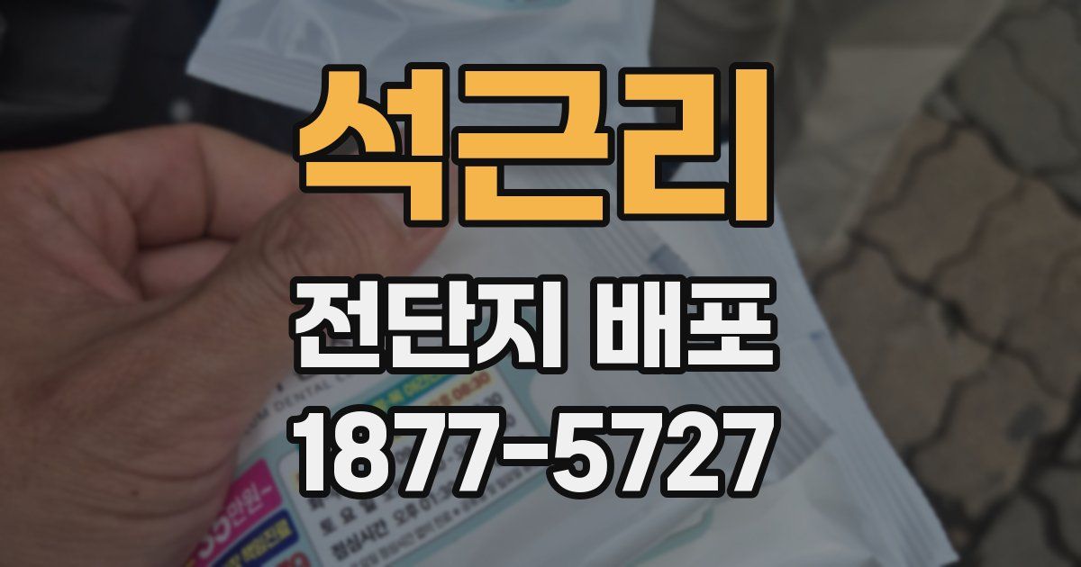 석근리 전단지 배포