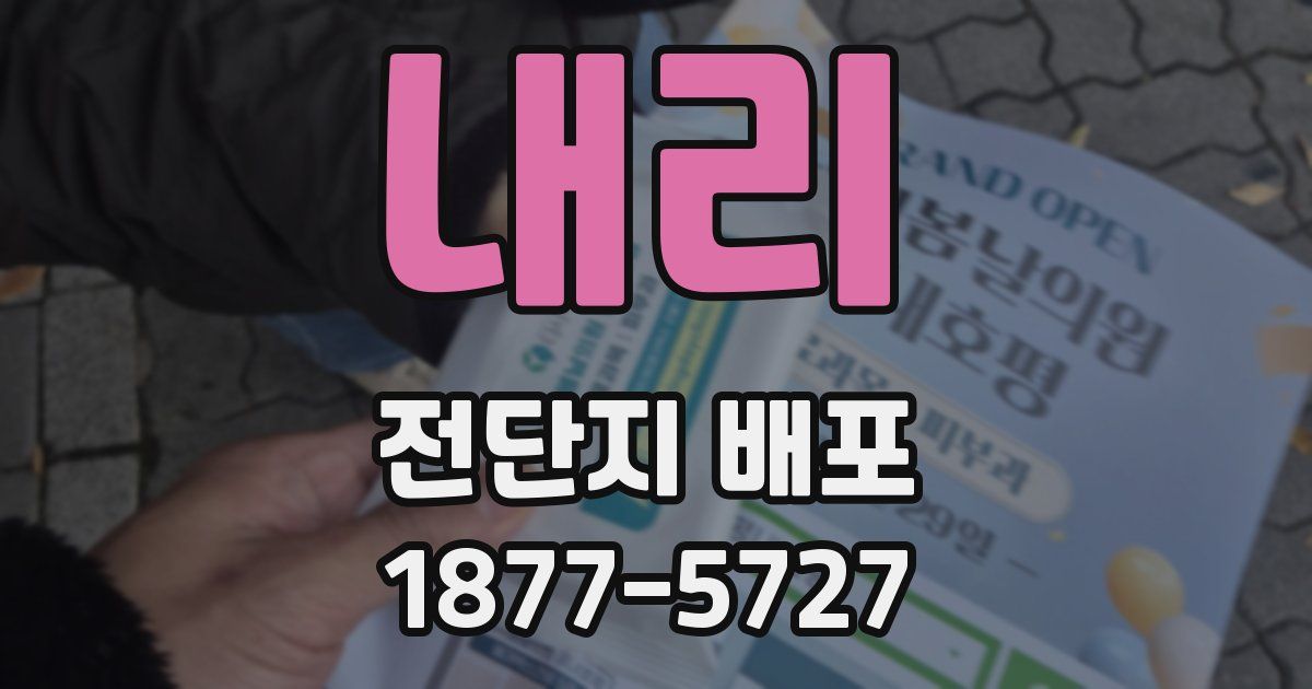 내리 전단지 배포