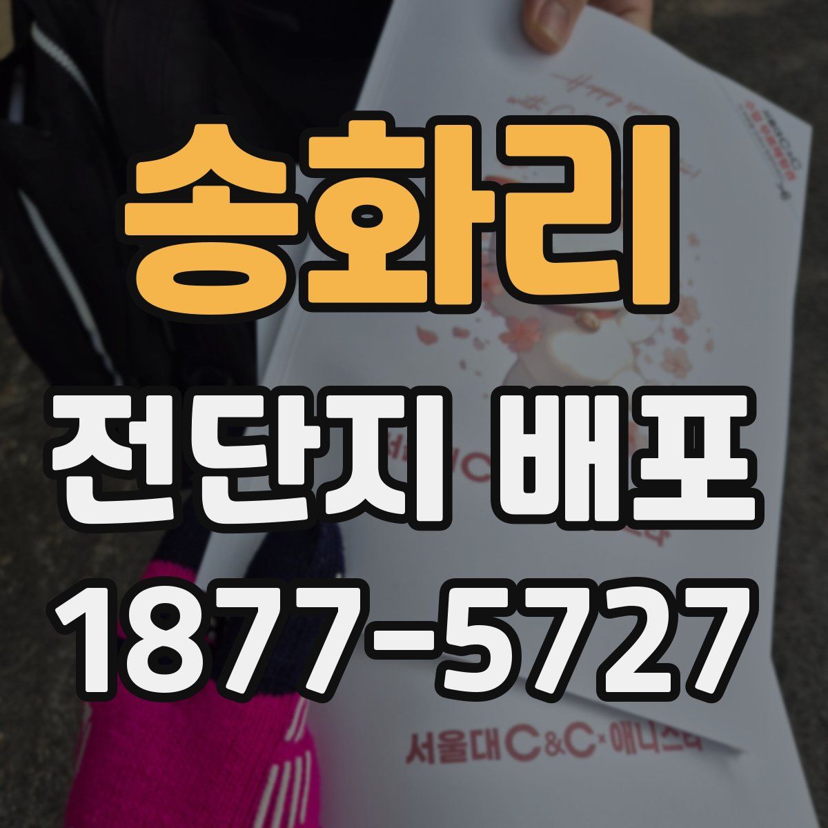 송화리 전단지 배포