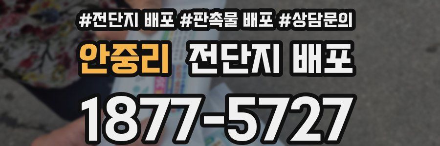 안중리 전단지 배포