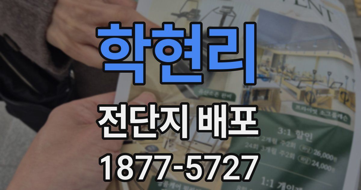 학현리 전단지 배포