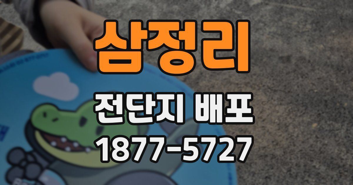 삼정리 전단지 배포