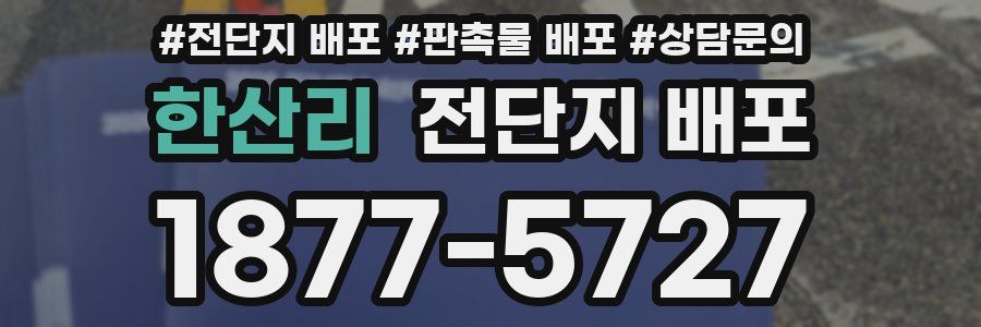 한산리 전단지 배포